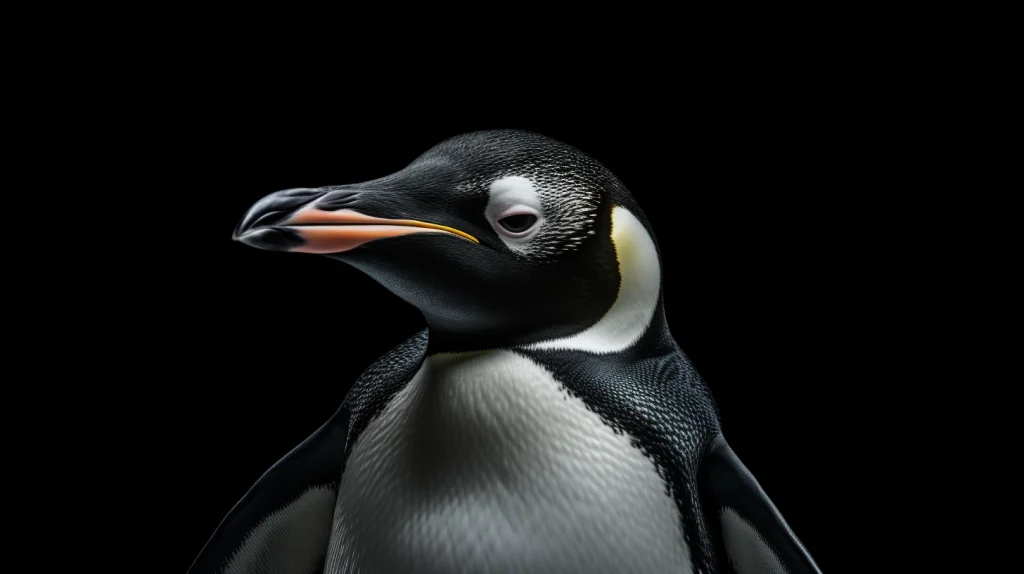 Linux maskotu penguenin yapay zeka Midjourney ile oluşturulmuş gerçekçi resmi